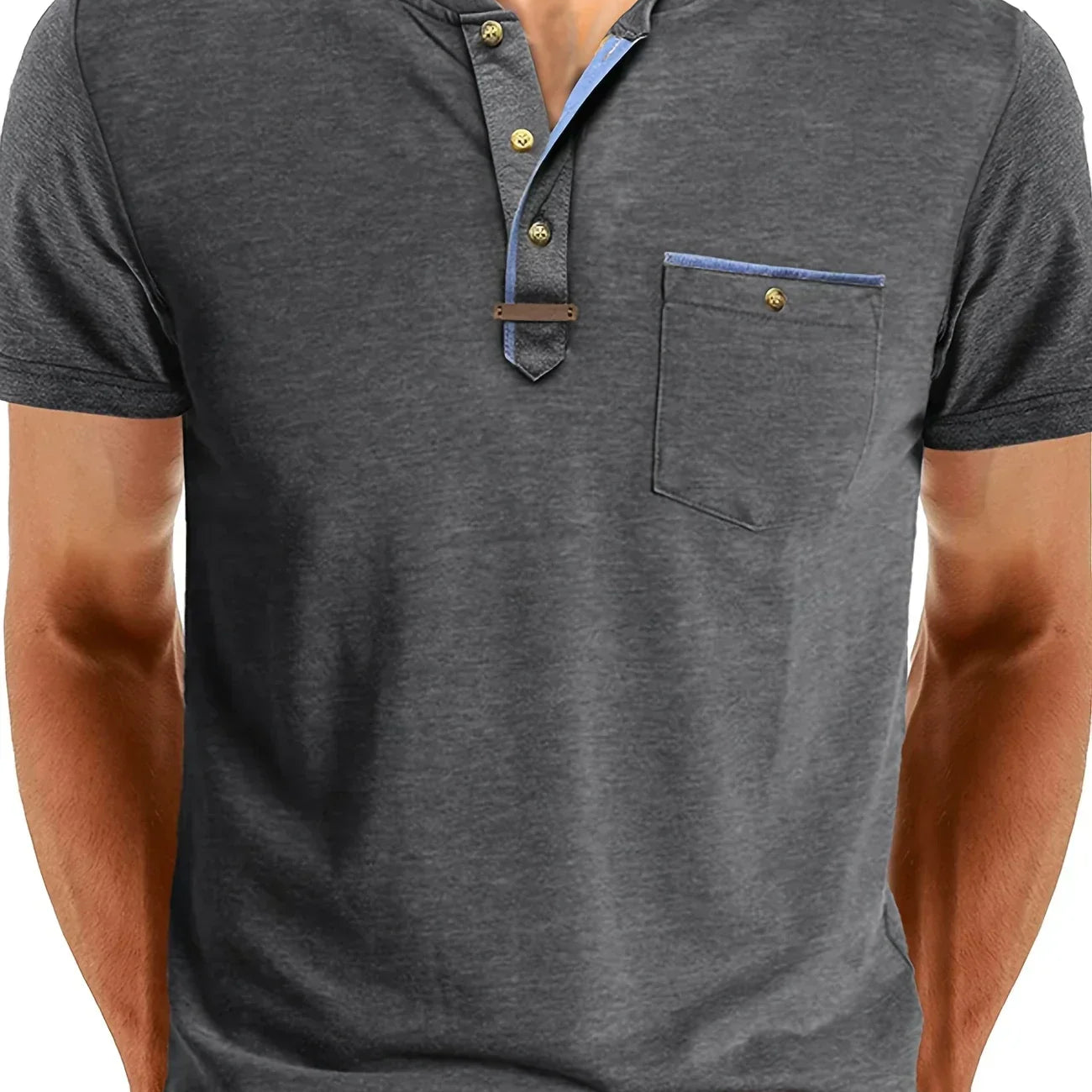 チャボール - クルーネックとポケット付きのスタイリッシュなTシャツ