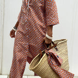 Anneloes™ | エレガントなチェック柄シャツワンピース