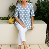 Nel™ | エレガントな水玉ブラウス