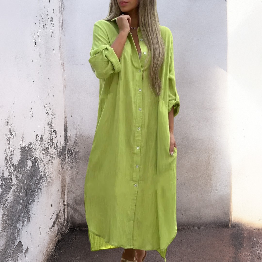 マリー™ | イビザスタイルのカジュアルシャツドレス