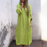 マリー™ | イビザスタイルのカジュアルシャツドレス