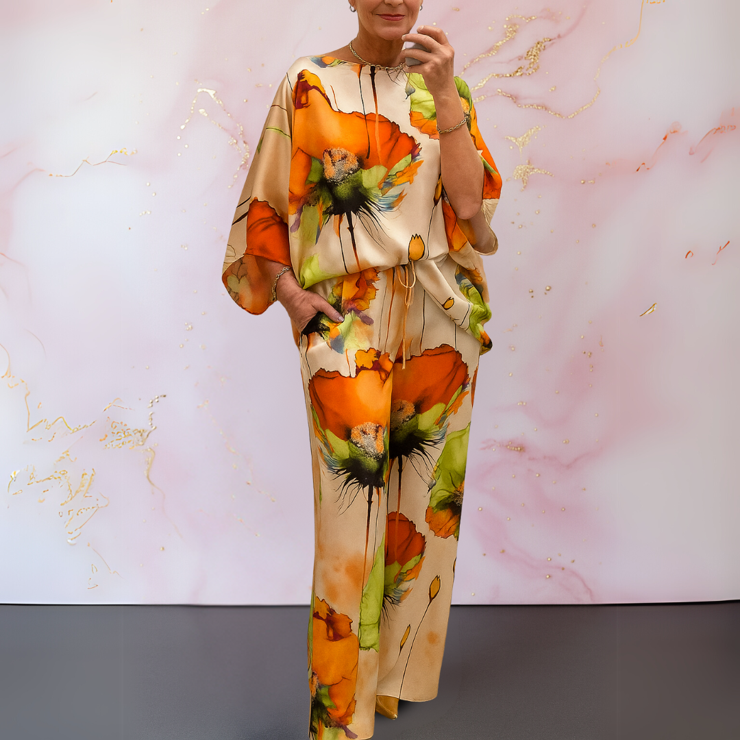 Moniek™ | サテン製の女性用2ピースセット