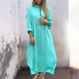 マリー™ | イビザスタイルのカジュアルシャツドレス