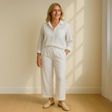 Yvonne™ | 2点セット - ブラウス & ワイドパンツ