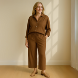 Yvonne™ | 2点セット - ブラウス & ワイドパンツ