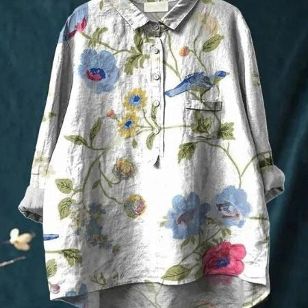 HIKOMA - 花柄ブラウス