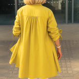 ルイーズ™ | リボン袖のシンプルなシャツブラウス