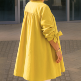 ルイーズ™ | リボン袖のシンプルなシャツブラウス