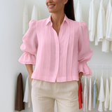 ノラ™ | エレガントなプリーツブラウス