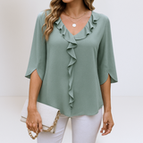 マリア™ | Vネックのカジュアルブラウス
