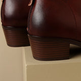 クリスティーナ™ | 低ヒールのラグジュアリーショートブーツ