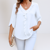 マリア™ | Vネックのカジュアルブラウス
