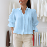ノラ™ | エレガントなプリーツブラウス
