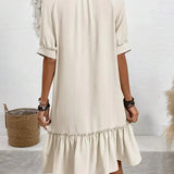 ナタリー™ | フリル付きシャツワンピース