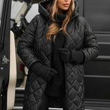 アンバー | エレガントなキルティングダウンジャケット（フード付き）