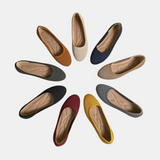 エディス™ | エレガントな通気性バレリーナシューズ（スリッポン）