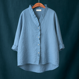 ジョイス™ | Vネックのシンプルなブラウス