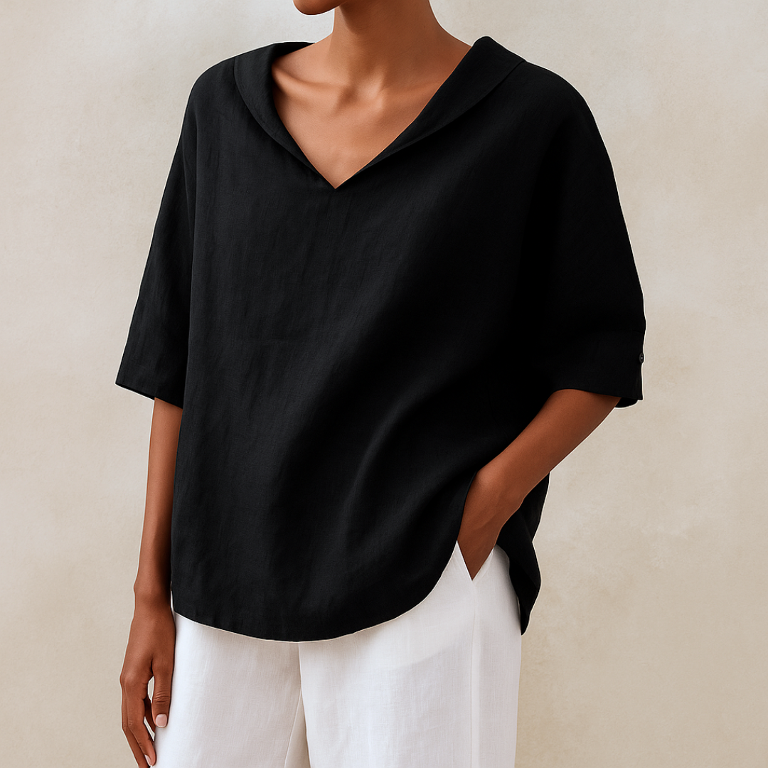 Willeke™ | エレガントなVネックブラウス