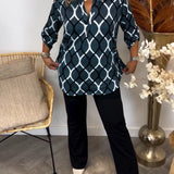 Janny™ | エレガントなデザインのカジュアル長袖ブラウス