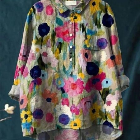 HIKOMA - 花柄ブラウス