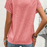 ナンシー™ | ラウンドネックとレーススリーブのエレガントなブラウス