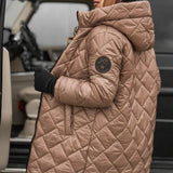 アンバー | エレガントなキルティングダウンジャケット（フード付き）