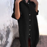 メラニー™ | イビザスタイルのカジュアルシャツドレス（くるぶし丈）