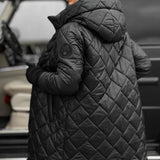 アンバー | エレガントなキルティングダウンジャケット（フード付き）