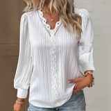 Maria™ | レースディテール付きエレガントなイビザスタイルブラウス