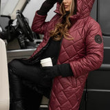 アンバー | エレガントなキルティングダウンジャケット（フード付き）