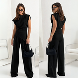 ローズ | ノースリーブ、カジュアルな2ピースセット