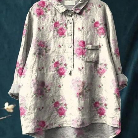 HIKOMA - 花柄ブラウス