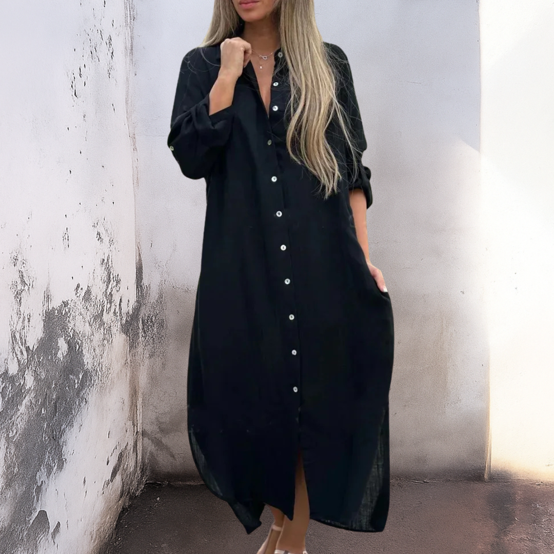 マリー™ | イビザスタイルのカジュアルシャツドレス