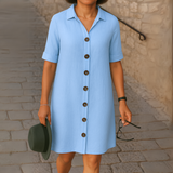 Ria™ | エレガントなロングシャツドレス