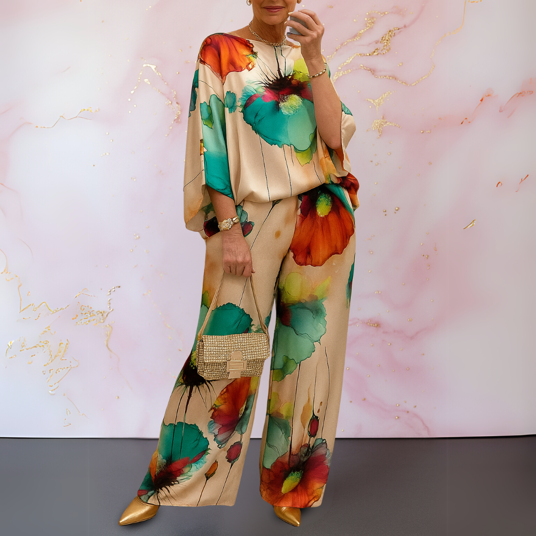 Moniek™ | サテン製の女性用2ピースセット