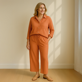 Yvonne™ | 2点セット - ブラウス & ワイドパンツ