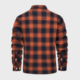 ネイト - メンズチェックシャツ、シェルパ裏地付き