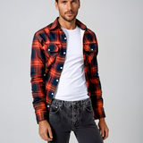 ネイト - メンズチェックシャツ、シェルパ裏地付き