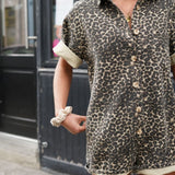 オルガ™ | レオパード柄シャツワンピース