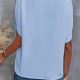 Mieke™ | シンプルなVネックブラウス