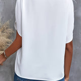 Mieke™ | シンプルなVネックブラウス