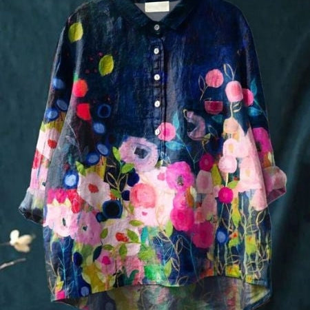 HIKOMA - 花柄ブラウス