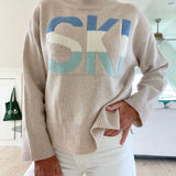 レトロスキー風カシミヤタートルネックセーター