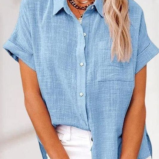 Eva™ | 快適なリネンシャツブラウス