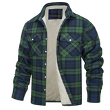 ネイト - メンズチェックシャツ、シェルパ裏地付き