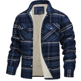 ネイト - メンズチェックシャツ、シェルパ裏地付き