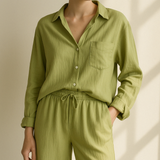 Yvonne™ | 2点セット - ブラウス & ワイドパンツ