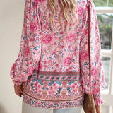 アリヤ - 花柄のエレガントなブラウス