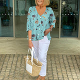 Marloes™ | エレガントな花柄ブラウス