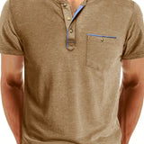 チャボール - クルーネックとポケット付きのスタイリッシュなTシャツ